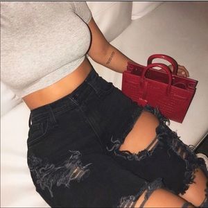 OOTDFASH RIPPED SKINNY JEANS